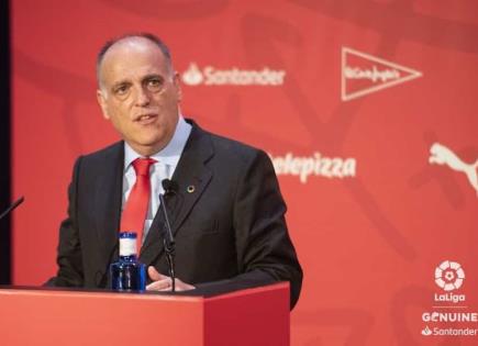 Crítica de Javier Tebas al Real Madrid por ausencia en ceremonia del Balón de Oro