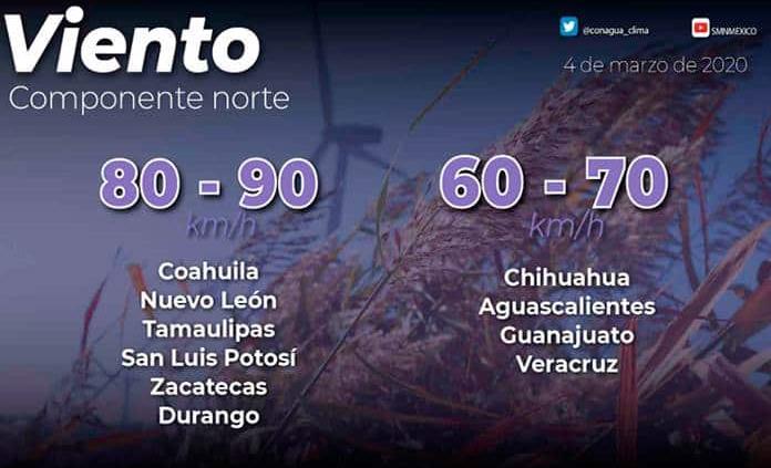 Frente frío 42 provocará caída de nieve en sierras del norte del país y vientos en SLP