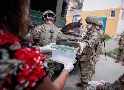 Ejército argentino distribuye alimentos en medio de escándalo