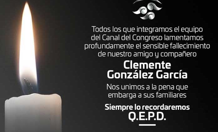 Fallece comunicador del Canal del Congreso de la Unión por COVID-19