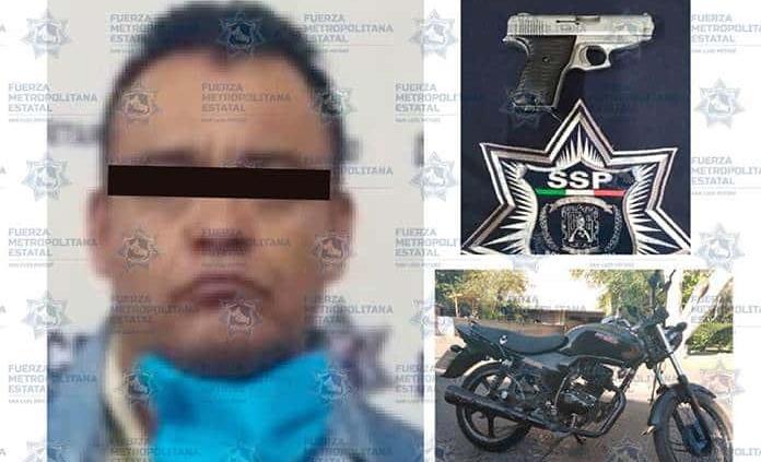 Por portación de arma de fuego, sujeto es detenido en barrio de Tlaxcala