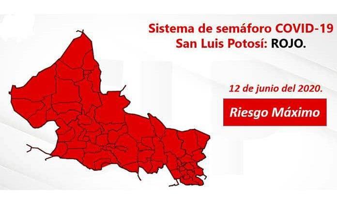 Tiene SLP 2 semáforos de riesgo por COVID