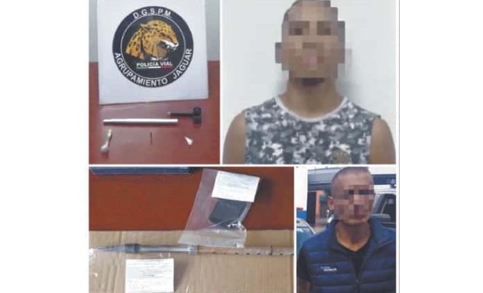 Detienen a dos; uno por ladrón y otro por traer una “cachimba”