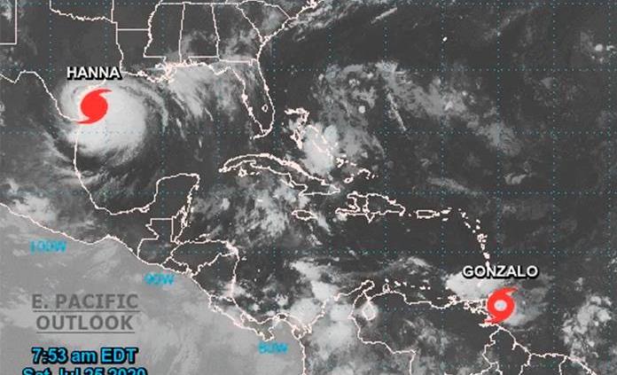 Hanna avanza como huracán hacia Texas y tormenta Gonzalo está rumbo a Trinidad