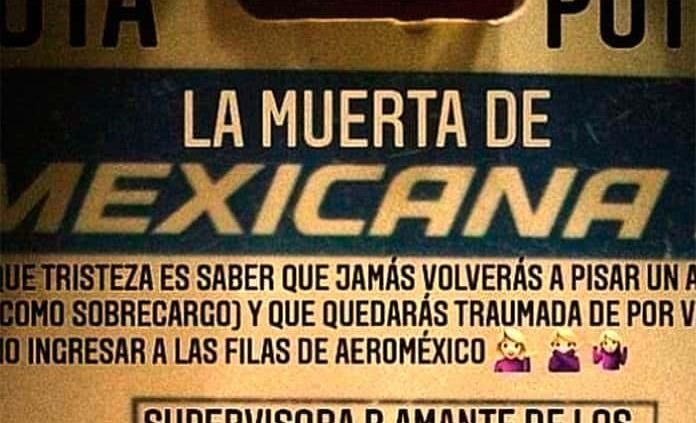 Exsobrecargo de Mexicana de Aviación denuncia amenazas de muerte; autoridades ya investigan