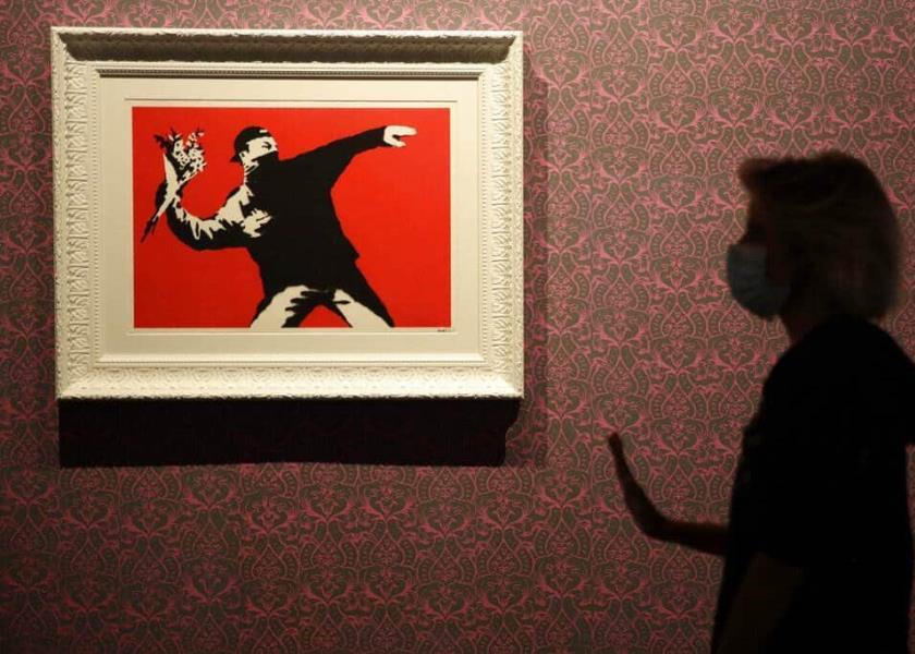 Love is in the Air de Banksy / Foto: AP