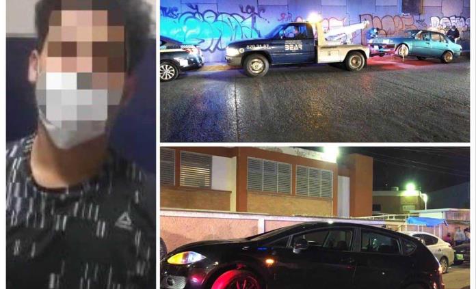 Detienen a dos automovilistas, uno por conducir ebrio y otro por participar en arrancones en Manuel J. Clouthier