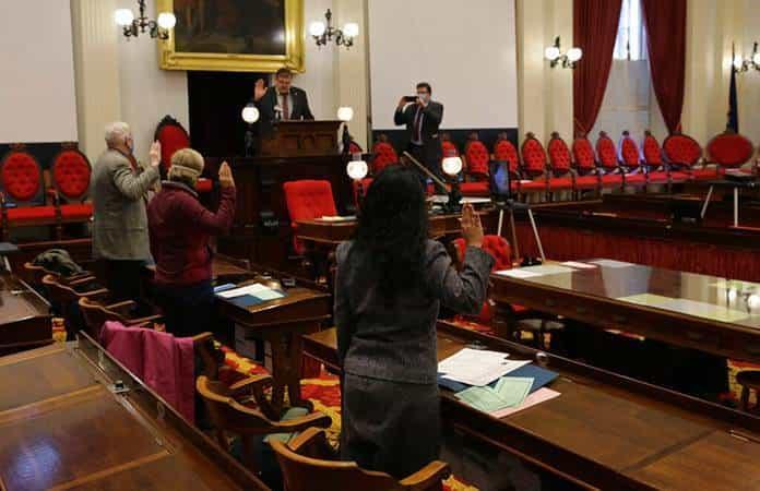 Los tres miembros del Colegio Electoral de Vermont / Foto: AP