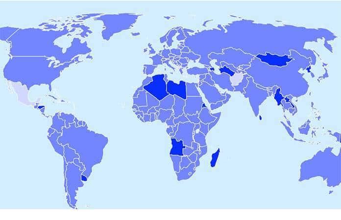 México y Afganistán tienen otra tonalidad en el mapa de IATA / Especial