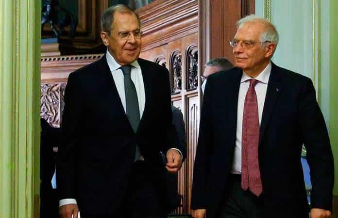 El canciller ruso, Sergei Lavrov, recibió al representante de la UE, el español Josep Borrell / Foto: EFE
