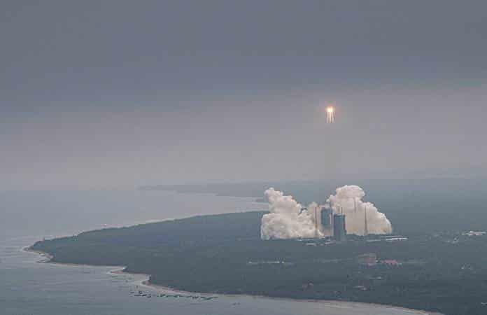 El cohete fue utilizado la pasada semana por China para lanzar uno de los módulos de su futura estación espacial / Foto: AP