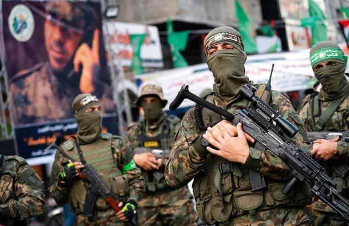 foto de archivo: Milicianos de Hamas