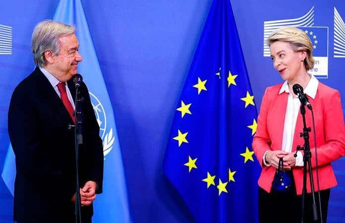 Antonio Guterres y Ursula von der Leyen / Foto: AP