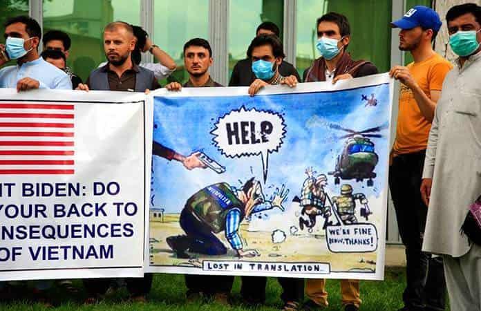 Intérpretes afganos protestan por el abandono del Ejército de EEUU / Foto: AP