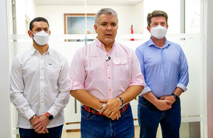 El presidente de Colombia, Iván Duque, resultó ileso del atentado en su contra / Foto: AP