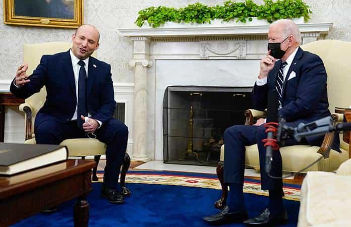 El primer ministro israelí, Naftali Benet y Joe Biden, presidente de EEUU / Foto: EFE
