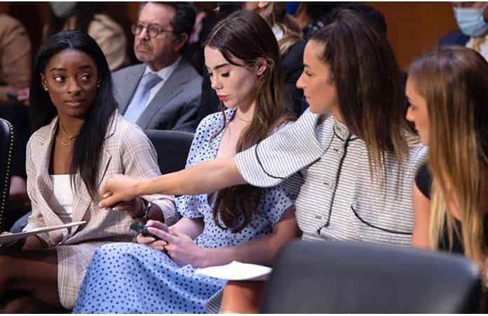 Las gimnastas Simone Biles, McKayla Maroney, Aly Raisman y Maggie Nichols / Foto: AP