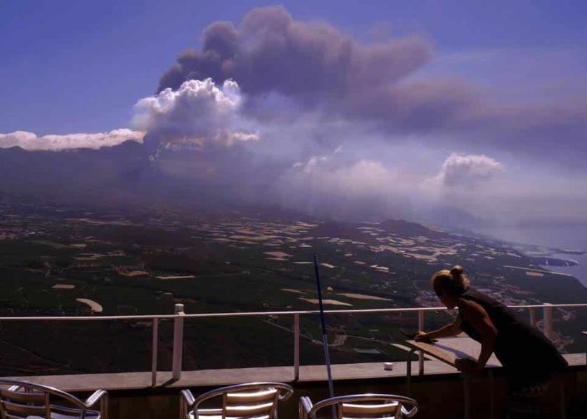 Foto de archivo del volcán en la Isla de La Palma (AP).