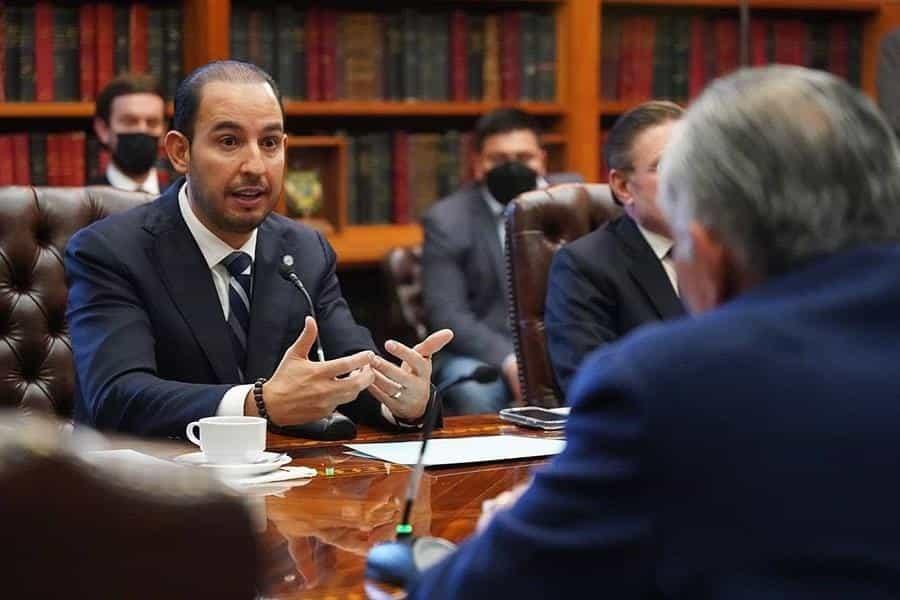 Fotografía de archivo de Markos Cortés durante una reunión de trabajo en la Secretaría de Gobernación (EFE/ Partido Acción Nacional)