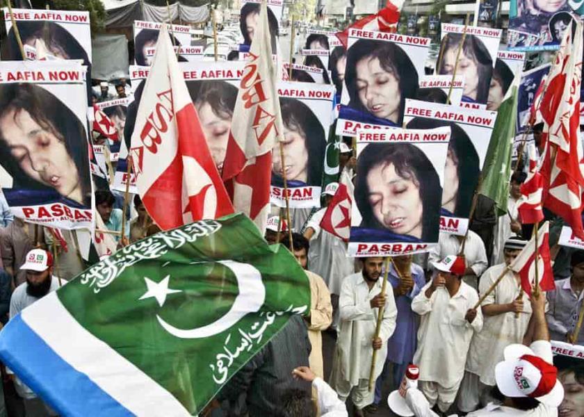 Una protesta en Karachi, Pakistán en septiembre de 2010 para pedir la liberación de  Aafia Siddiqui / Foto: AP