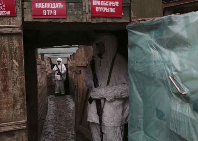 Separatistas prorrusos en una trinchera de Donetsk / Foto: AP