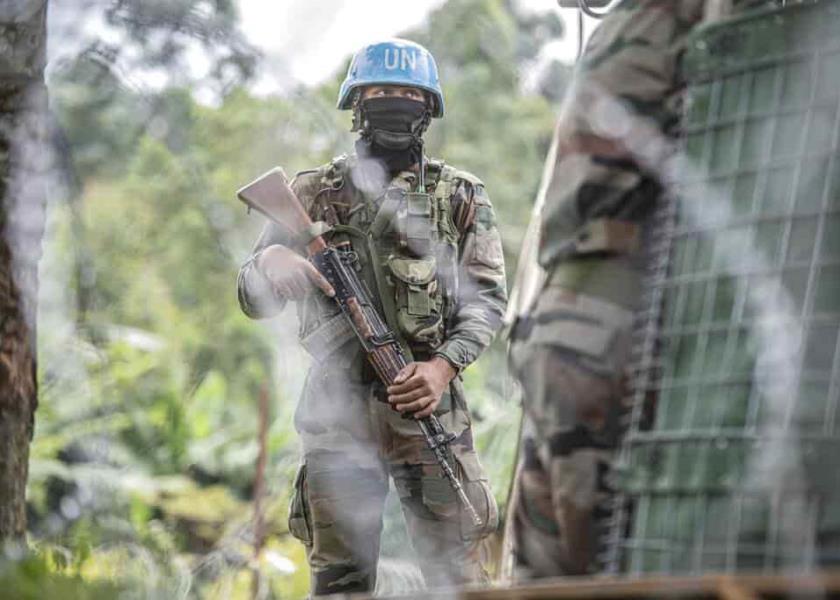 Foto de archivo de un elemento de los cascos azules de la ONU desplegado en la República Democrática del Congo (AP).