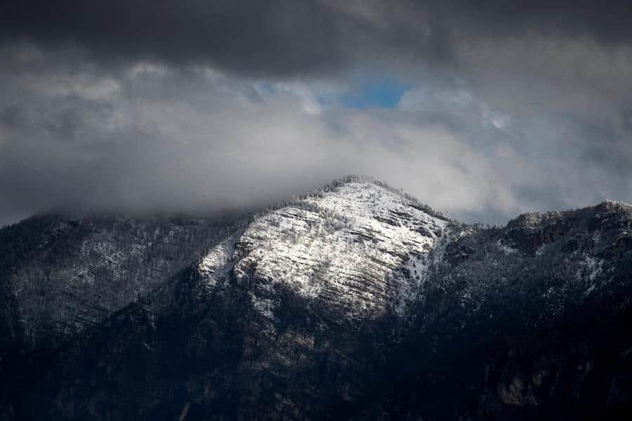 Foto de archivo de la nieve sobre las partes altas en la sierra de Arteaga, en Coahuila (EFE/Miguel Sierra)