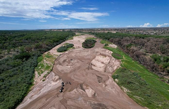 Tramo seco del río Bravo / Foto: AP