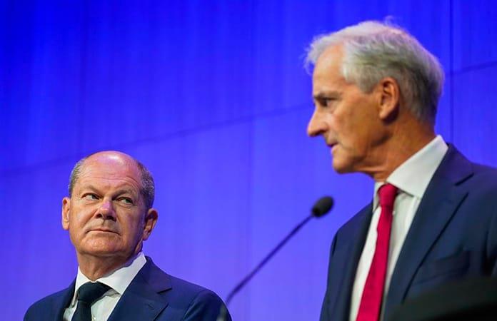 El canciller alemán Olaf Scholz y el primer ministro  noruego, Jonas Gahr Støre / Foto: EFE