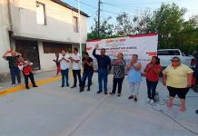 Inauguran la pavimentación de la calle Hidalgo
