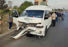 Choque deja 13 lesionados en la carretera a México