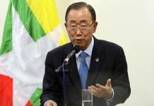 El exsecretario general ONU Ban Ki-moon viaja a Myanmar