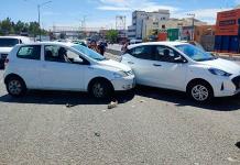 Solo daños materiales en choque en carretera a Rioverde