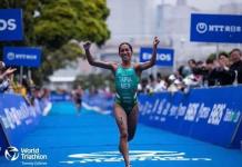Rosa María Tapia gana medalla de plata en Serie Mundial de Triatlón en Japón