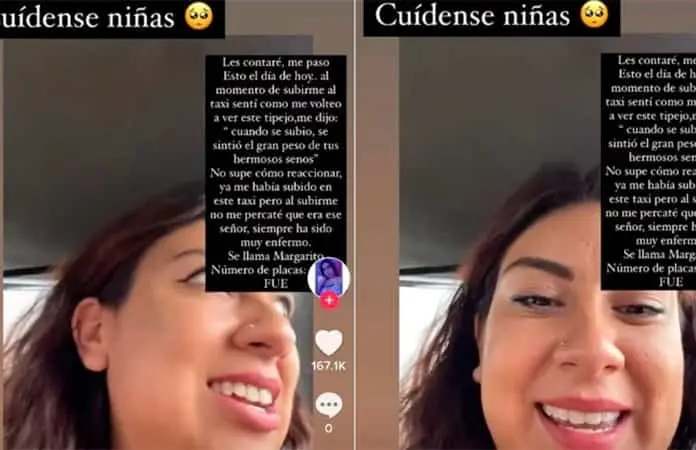 Taxista acosa a joven en Pachuca y ella lo exhibe en Tik tok