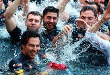 Red Bull colocó a Checo Pérez en la lista de los mejores festejos