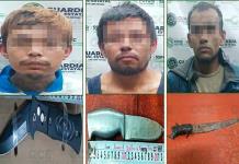 Por cargar armas blancas acaban encerrados
