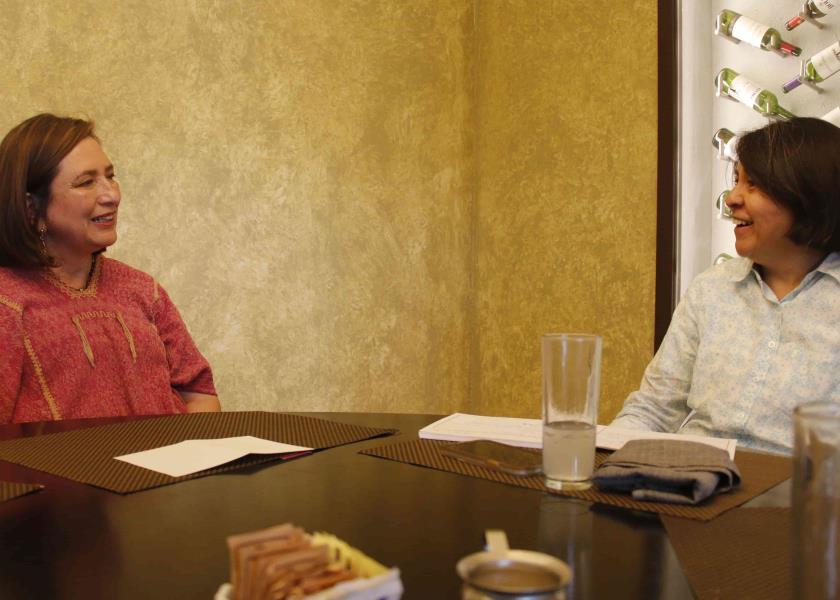 Xóchitl Gálvez en entrevista.