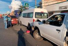Dos heridos, deja carambola en la rúa a Rioverde