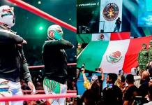 Ejército Mexicano entona Himno Nacional en Grand Prix 2023 del CMLL