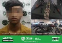 Arrestan a hombre con armas de alto poder, cargadores y cartuchos