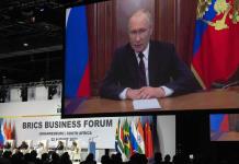 Putin critica sanciones contra Rusia durante discurso en la cumbre de los BRICS