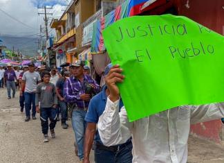Indígenas marchan contra la ola de violencia del crimen organizado en Chiapas