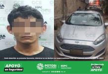 Capturan a hombre que desvalijaba un vehículo robado en Tequis