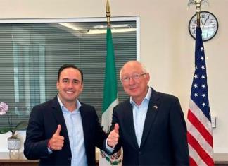 Manolo Jiménez se reúne con Embajador de EU, Ken Salazar