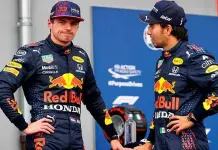 Max Verstappen Defiende a Sergio Checo Pérez en el Gran Premio de Las Vegas
