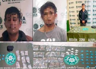 En Matehuala, capturan a tres narcomenudistas