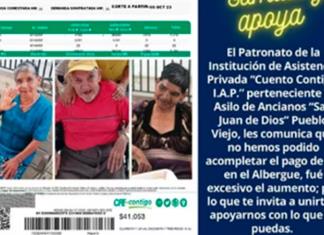 Asilo piden ayuda para pagar más de 41 mil pesos a la CFE en Sonora