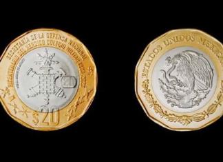 Presentan moneda de 20 pesos conmemorativa