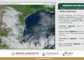 Frente frío número 6 provocará lluvias torrenciales en 5 estados